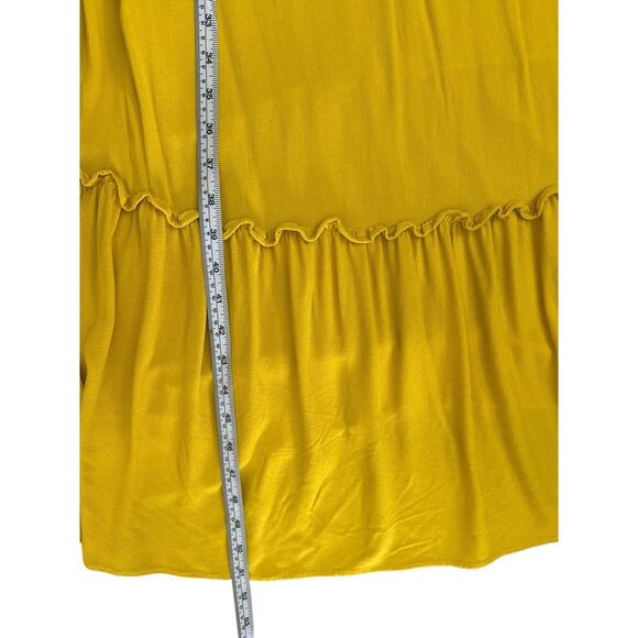 Who What Wear Yellow Ruffle Maxi Size X Small - Picture 7 of 9